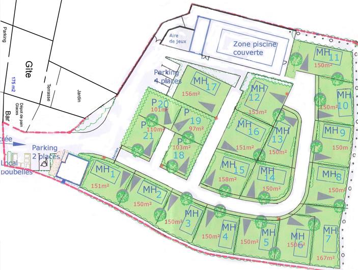 Plan du Camping Parc Les Goélands - Piscine et Gîte