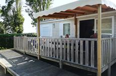Mobil home PMR avec terrasse semi couverte
