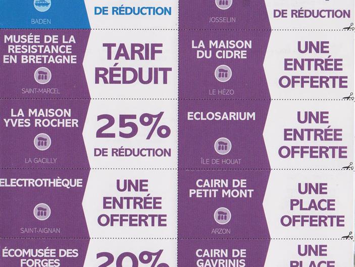 Mes sorties et loisirs en Morbihan - Réduction au bureau d'accueil du camping PARC Les Goélands à Ambon