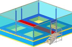 Nouveauté 2024 - Un grand trampoline de 4 places
