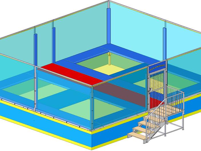 Nouveauté 2024 - Un grand trampoline de 4 places