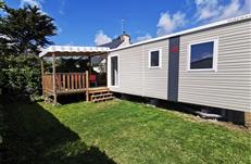 Camping Les Goélands à Ambon - Mobil neuf avec terrasse couverte: 3 chambres 