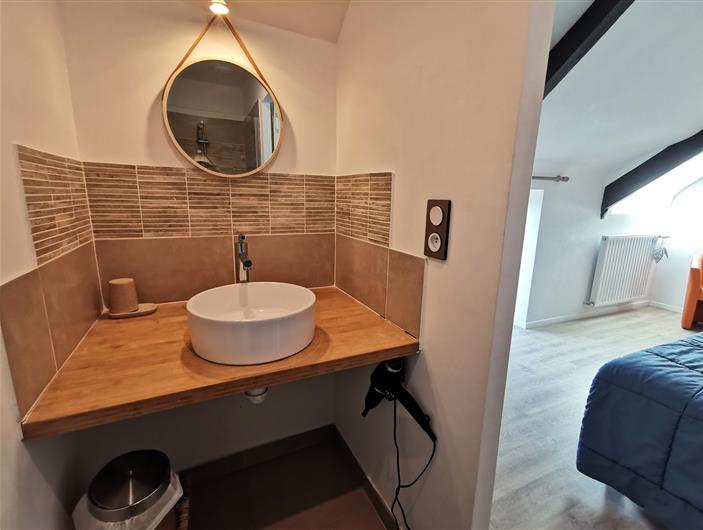 Salle d'eau privative chambre n°3. Gîte Les Goélands