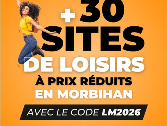 LE CODE PROMO LM2026 sur plus de 30 sites de loisirs du Morbihan 