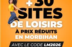 LE CODE PROMO LM2026 sur plus de 30 sites de loisirs du Morbihan